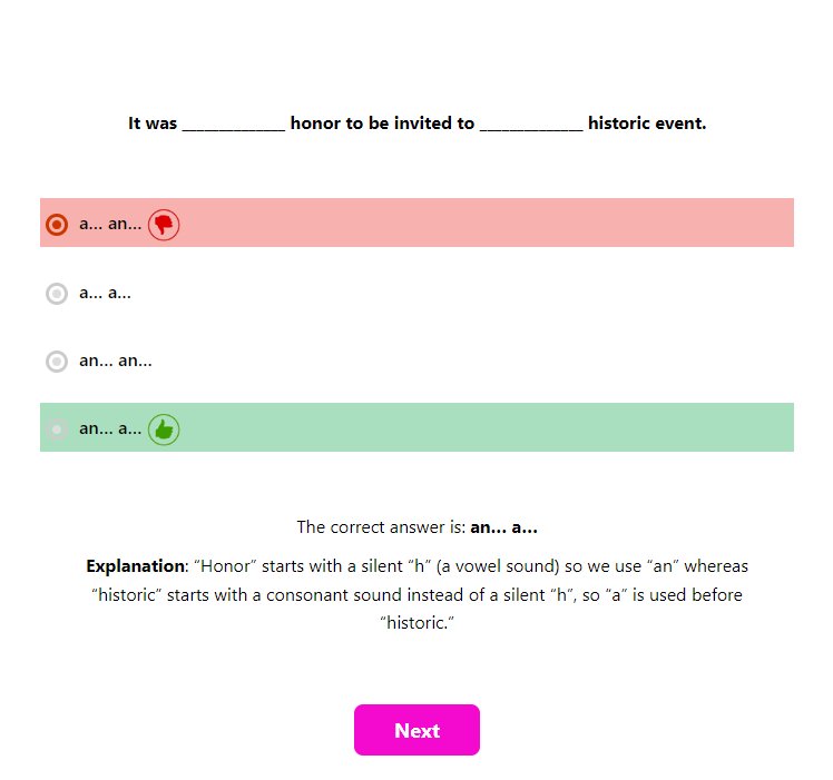 english grammar mcq question example